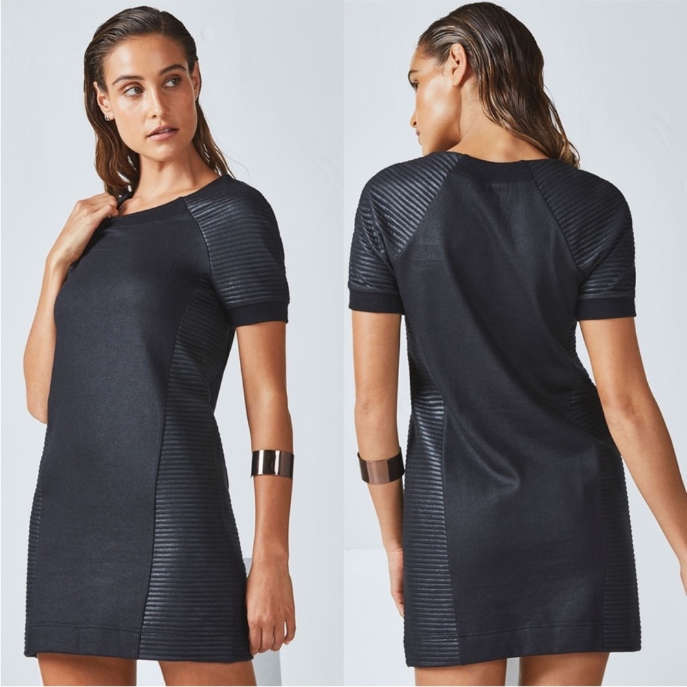 🖤FABLETICS Black Quilted Detail Brenna Shift Dress